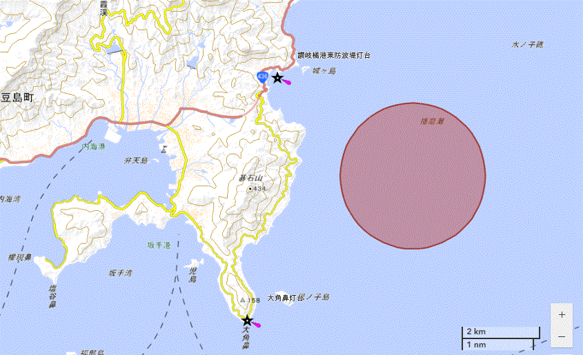 訓練海域位置図