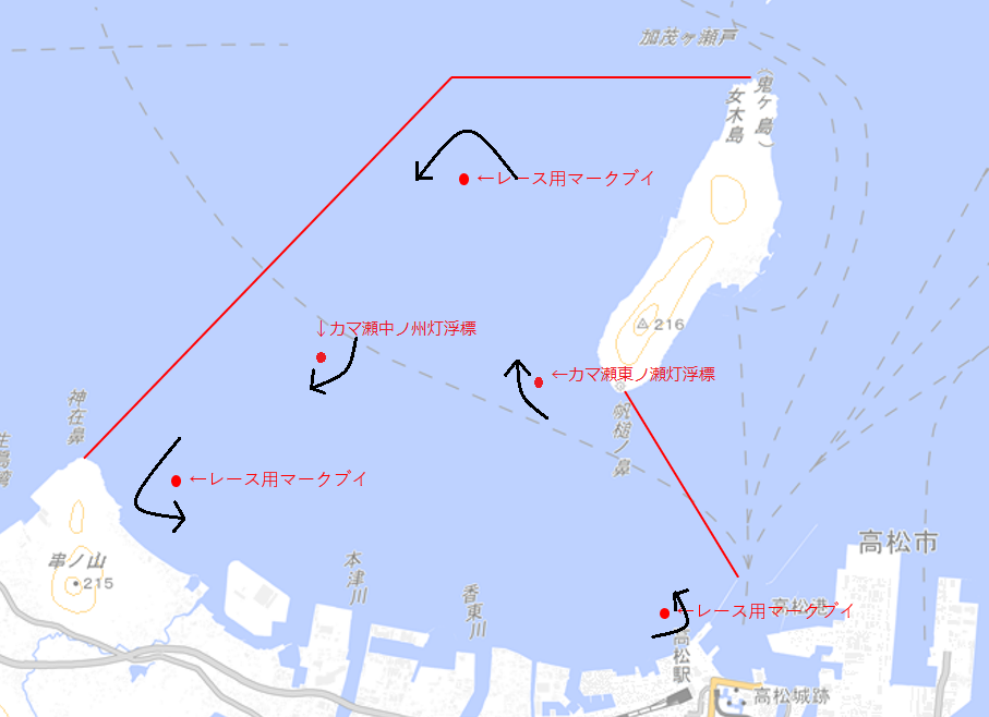 ヨットレース海域