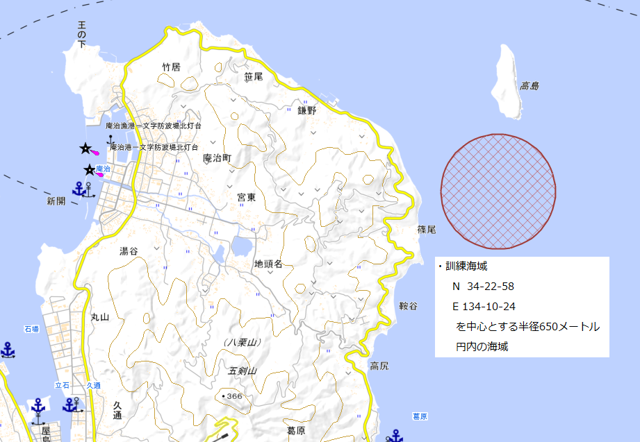 訓練海域図