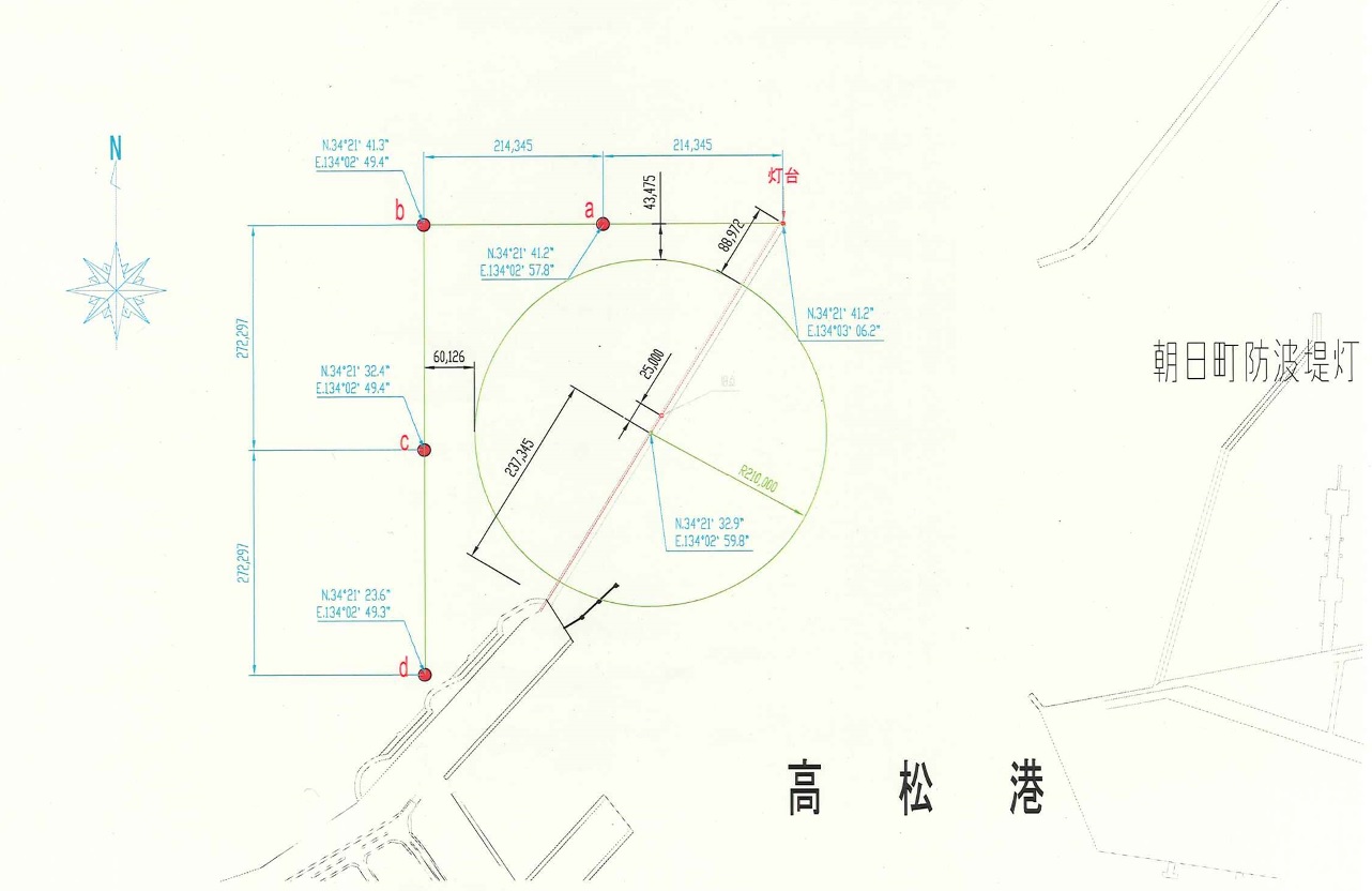 危険区域明示用ブイ設置図