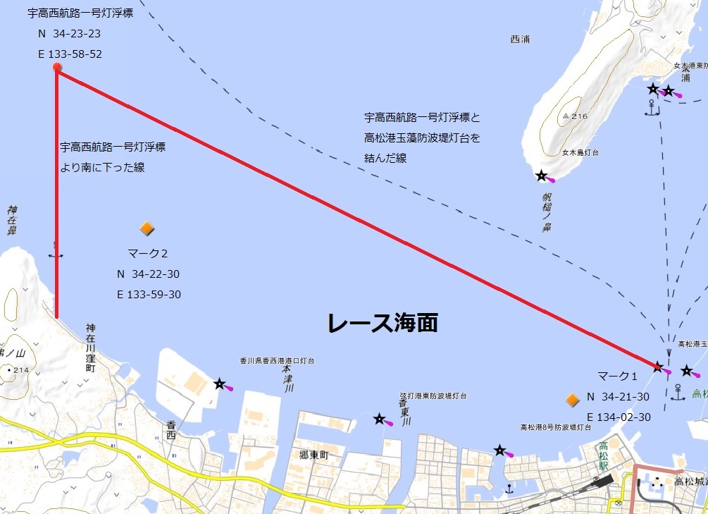 ヨットレース海域