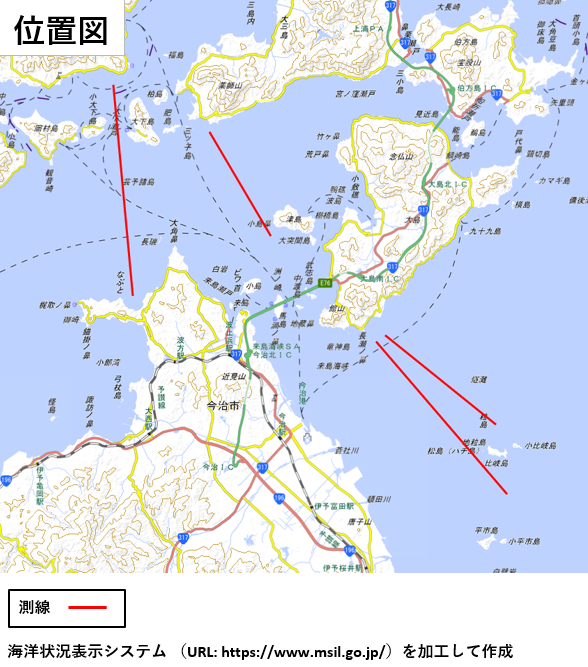 音波探査実施位置図