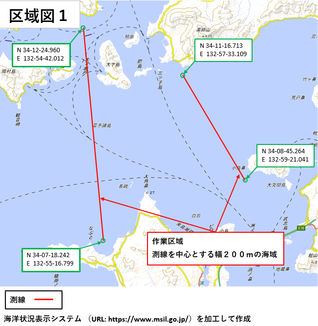 音波探査実施区域図1
