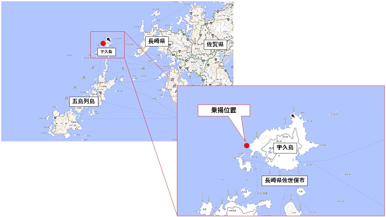 乗揚げ船位置