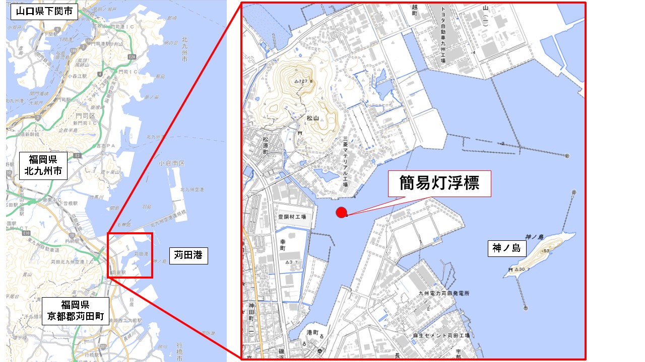 簡易灯浮標の位置