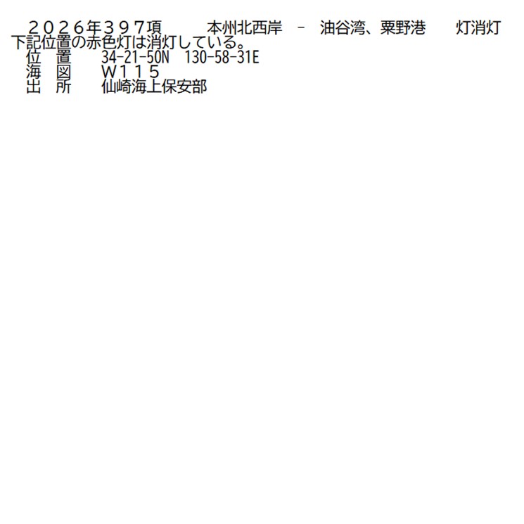 水路通報掲載内容