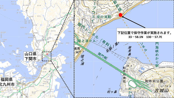 潮流信号所位置図