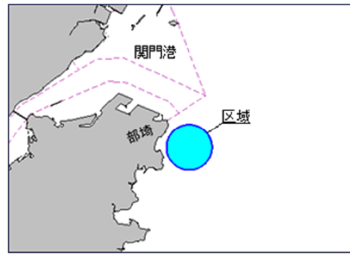 照明弾発射訓練実施位置図