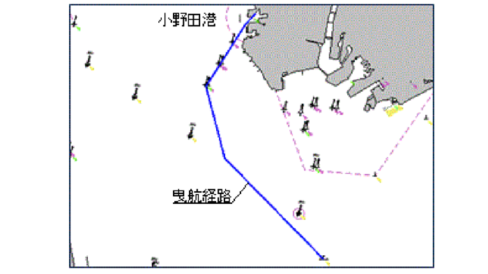 曳航作業位置図