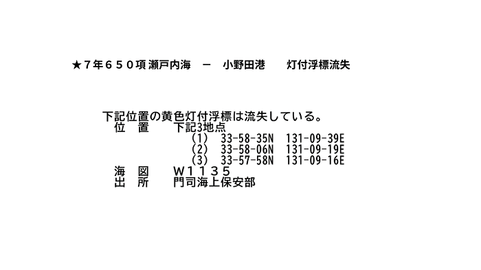 水路通報掲載内容