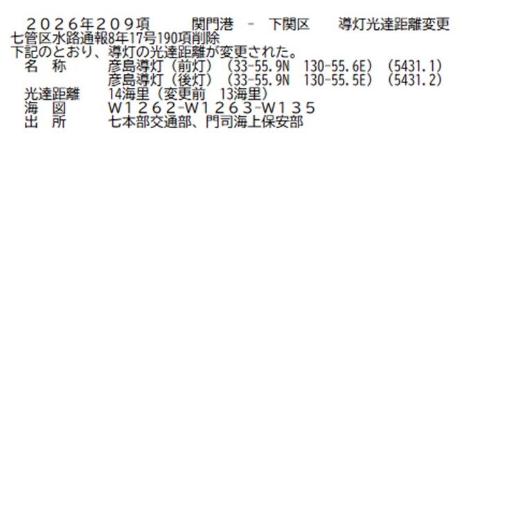 水路通報掲載内容