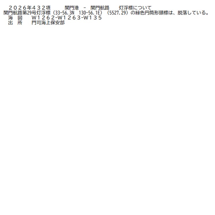 水路通報掲載内容