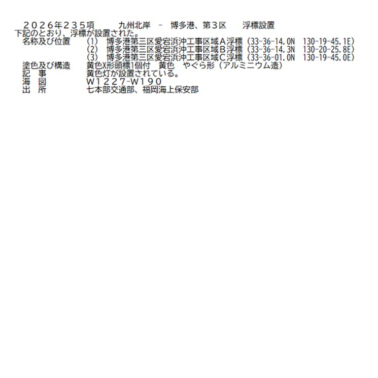 水路通報掲載内容