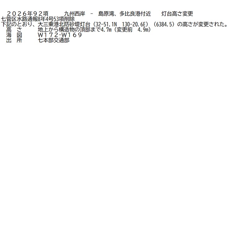 水路通報掲載内容