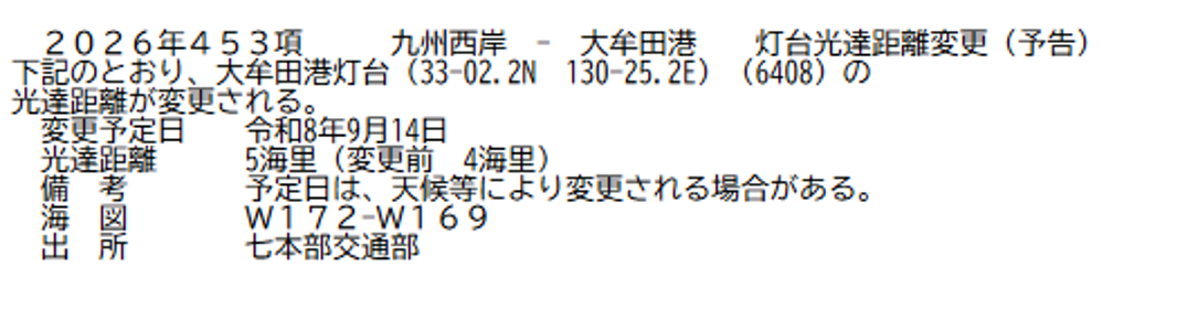 水路通報掲載内容