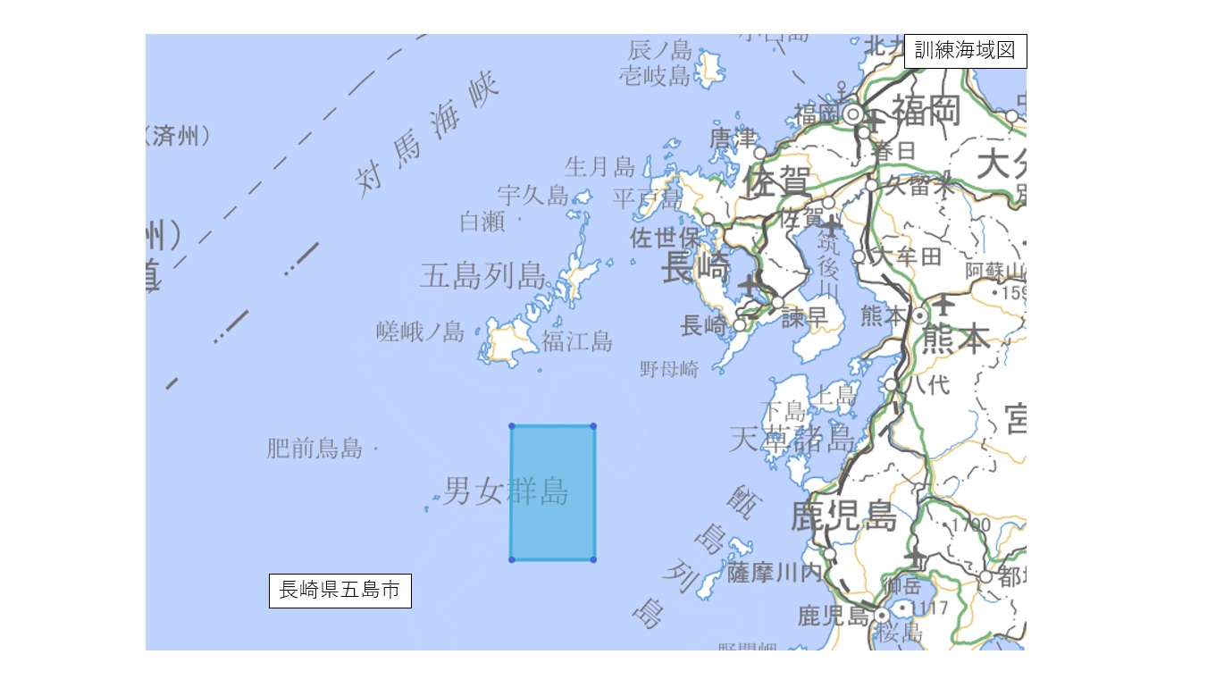 射撃訓練海域図