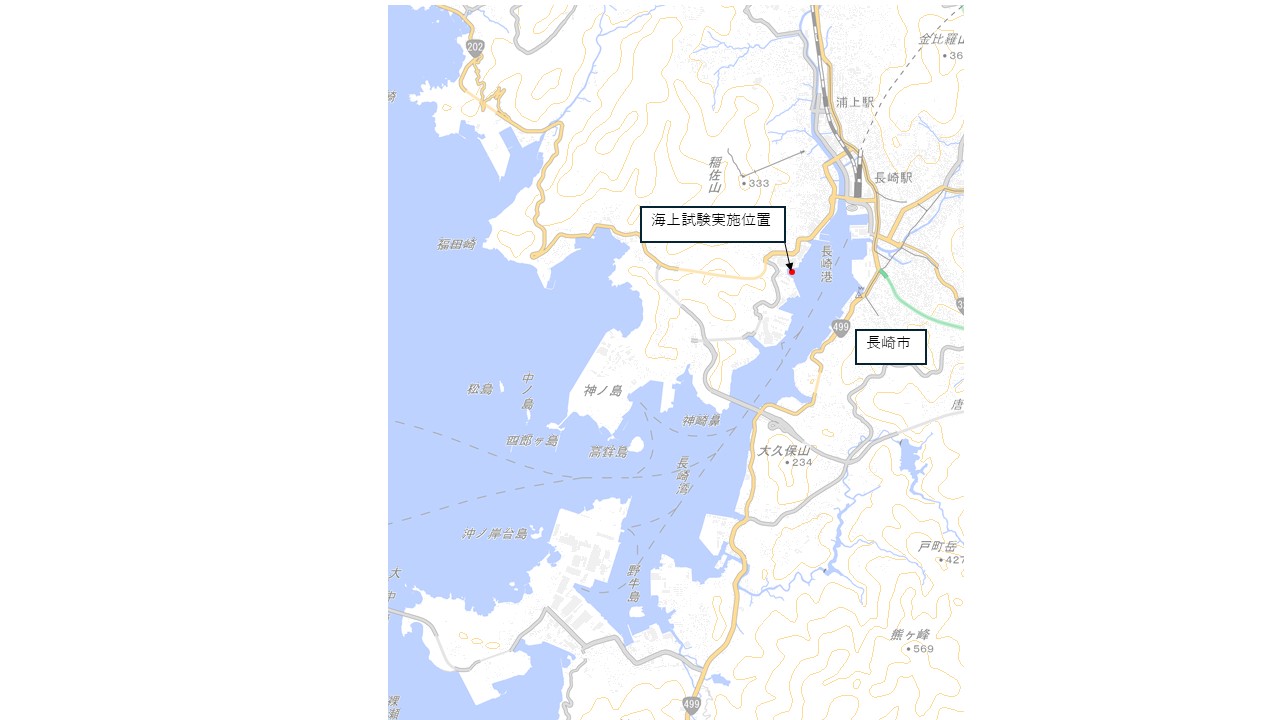 海上試験実施位置図