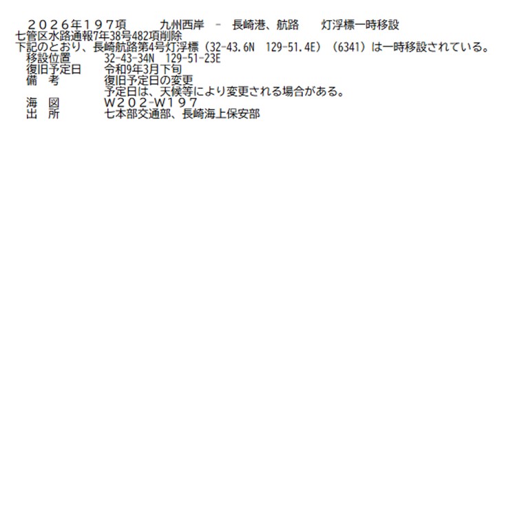 水路通報掲載内容