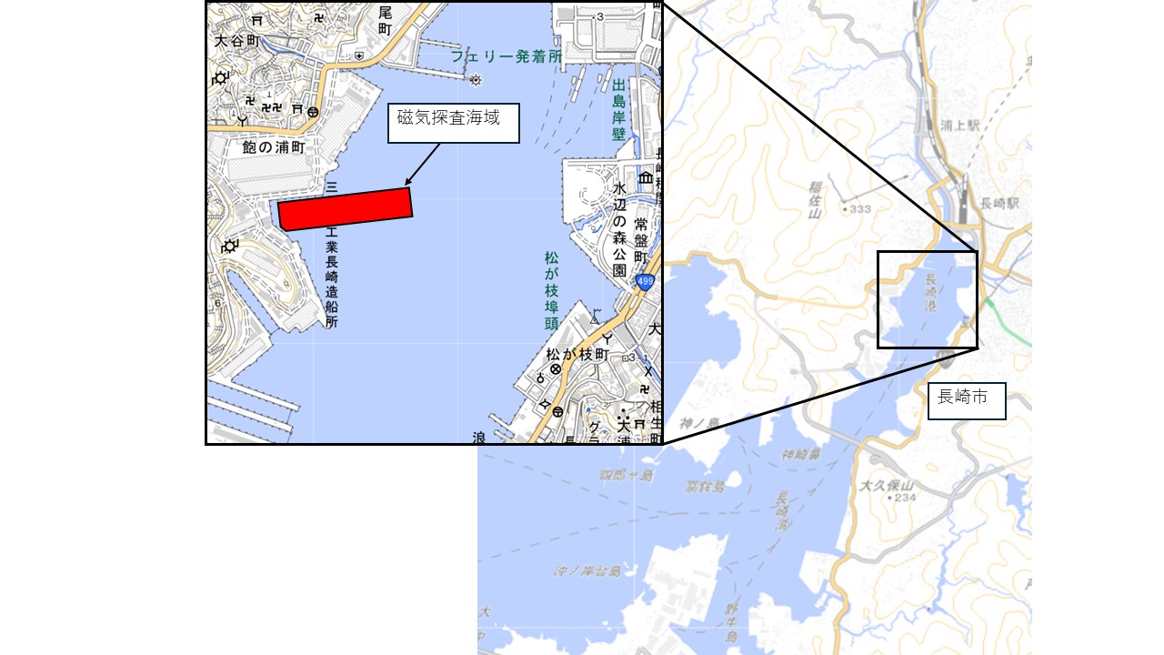 磁気探査等実施海域図