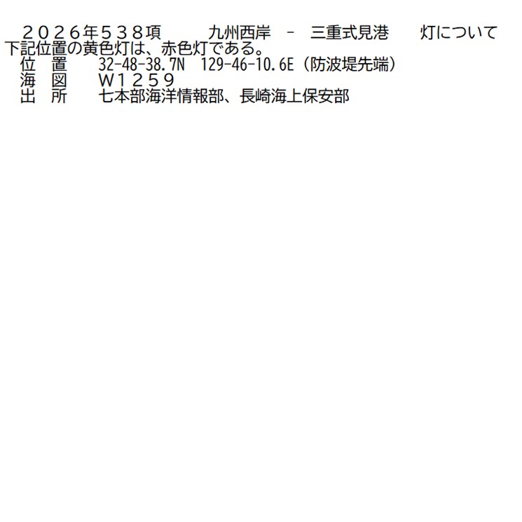 水路通報掲載内容