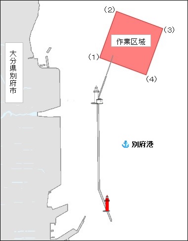 防波堤延長工事位置図