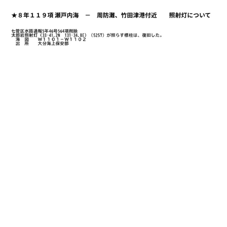 水路通報掲載内容