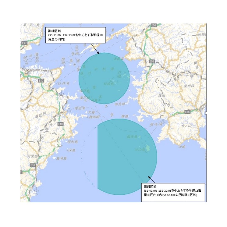 救難訓練実施位置図