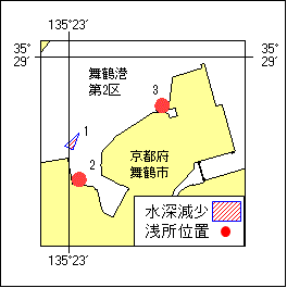 24号401項 水深減少、浅所存在 舞鶴港、第2区