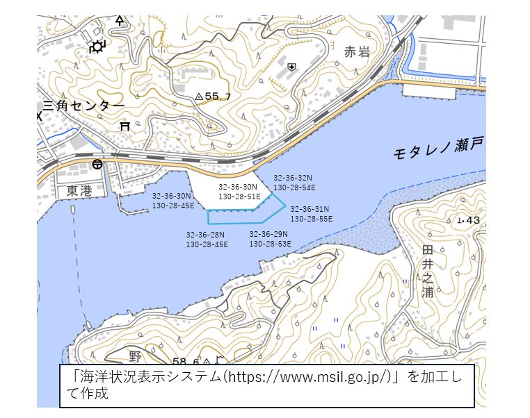 区域図（三角港）