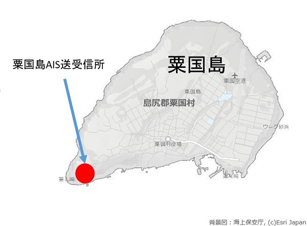 粟国島ＡＩＳ局 位置図
