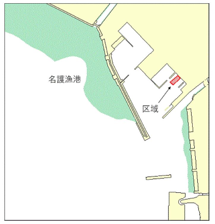 名護漁港　潜水作業位置図