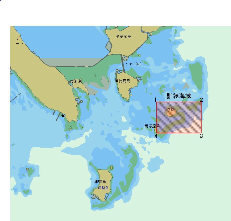 海上訓練（浮原島周辺海域）