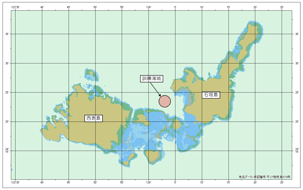 中距離もやい銃発射訓練位置