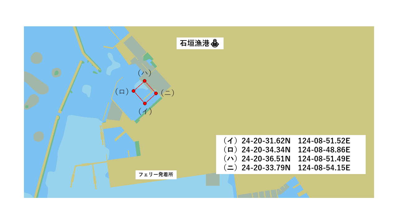 石垣漁港作業位置図